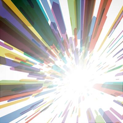 Explosive Color Burst on Abstract Background