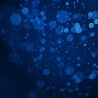 Blue Abstract Hexagonal Pattern in the Dark vector