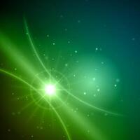 Green Abstract Background With Lens Flare Effect vector