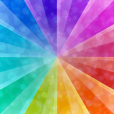Rainbow Colored Background With Dots