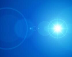 Blue Abstract Background With Lens Flare Effect vector