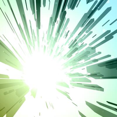 Burst of Green Abstract Energy