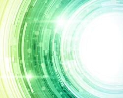 Green Circular Abstract Design With Light Flares vector