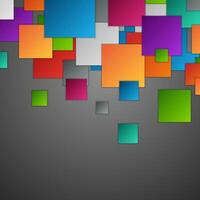 Colorful Abstract Geometric Shapes on Grey Gradient vector