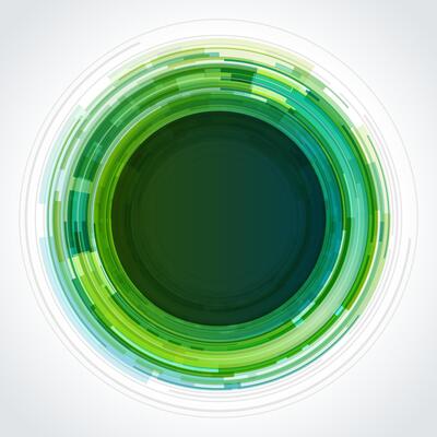 Vibrant Colorful Circle on White Background