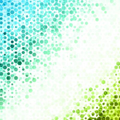 Colorful Hexagonal Pattern on White Background