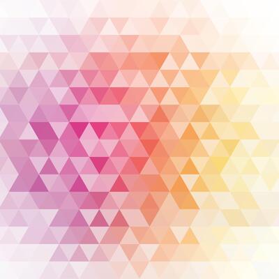 Pink and Yellow Triangles on White Background