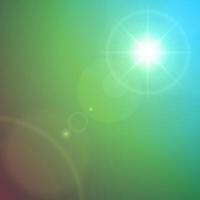 Green Abstract Background With Lens Flare Effect vector