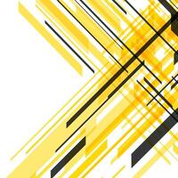 Geometric Yellow and Black Lines on Abstract Background vector