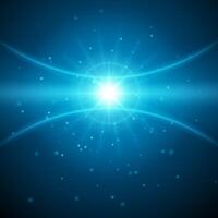 Blue Abstract Background With Lens Flare Effect vector