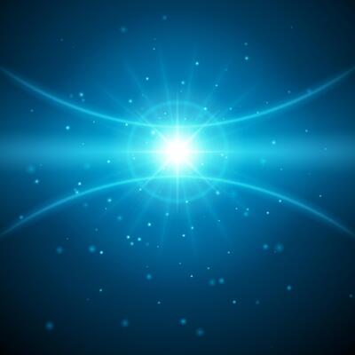 Blue Abstract Background With Lens Flare Effect