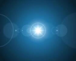 Blue Abstract Background With Lens Flare Effect vector