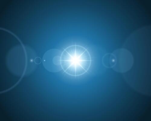 Blue Abstract Background With Lens Flare Effect