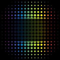 Multicolored Dots on Black Background vector