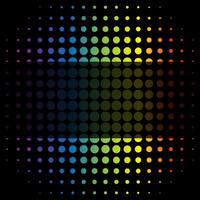 Multicolored Dots on Black Background vector