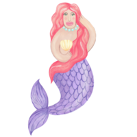 Cute cartoon fairy mermaid png