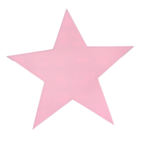 AI generated Cardboard textured pink star shape png