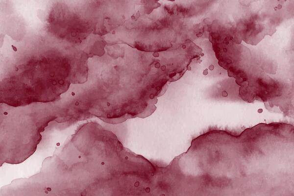 Watercolor burgundy abstract background. Watercolour maroon splash texture. Vector watercolour pattern.