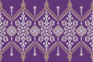 Geometric ethnic oriental traditional art pattern.Figure tribal embroidery style.Design for background,wallpaper,clothing,wrapping,fabric,element,vector illustration. vector