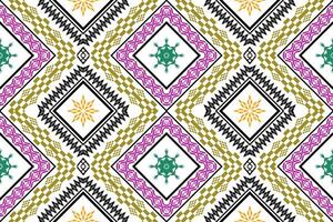 Geometric ethnic oriental traditional art pattern.Figure tribal embroidery style.Design for background,wallpaper,clothing,wrapping,fabric,element,vector illustration. vector