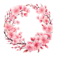 AI generated Watercolor Flower Round png