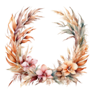 AI generated Watercolor Flower Round png