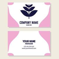 Professional business card template with editable text - vector illustration