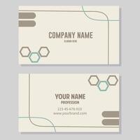 Business card template with editable text - vector illustration