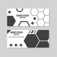 Abstract geometric banner design template. Corporate business style. Vector illustration