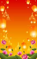 happy vesak day vertical background vector