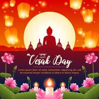 feliz día de vesak ilustración vector