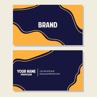 Business card design template with abstract background. Vector illustration