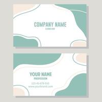 Business card template with soft pastel color. Vector Illustration