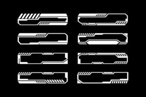 Set of Sci-Fi User Interface Elements.futuristic technology frames interface hud element design vector