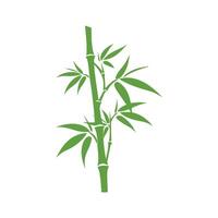 Bamboo leaves icon over white background, silhouette style, vector illustration