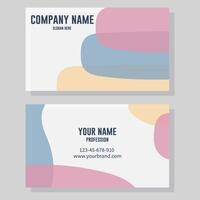 Business card design template with abstract background. Editable vector illustration