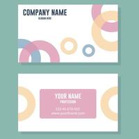 Business card design template with colorful circles. Vector Illustration