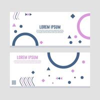 Abstract geometric banner template. Design for flyer, brochure or presentation. Vector illustration