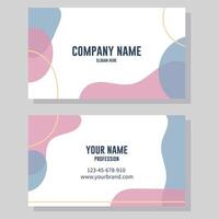 Simple business card template with abstract background. Editable vector illustration