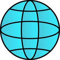 Global Line Filled Gradient  Icon vector