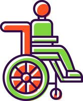 Disabled Person Filled  Icon vector