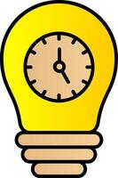 Time Management Line Filled Gradient  Icon vector
