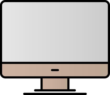 Personal computer Line Filled Gradient  Icon
