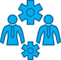 Business People Filled Blue  Icon vector