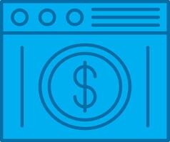 Budget Filled Blue  Icon vector