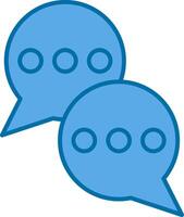 Messages Filled Blue  Icon vector