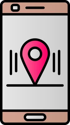 Location Line Filled Gradient  Icon