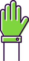 Raise Hand Filled  Icon vector