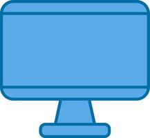 Monitor Filled Blue  Icon vector
