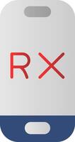 Rx Flat Gradient  Icon vector